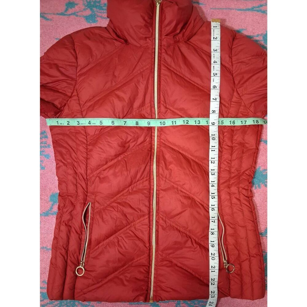Michael kors womens small red jacket packable down filled puffer coat